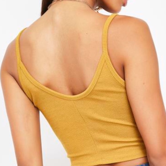 NWOT--YELLOW RUCHED BUSTIER CAMI TOP - Picture 5 of 5